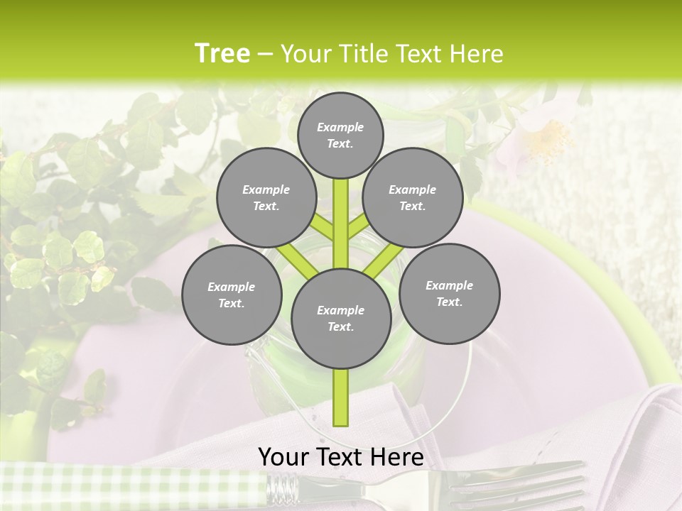 Spring Party Cutlery PowerPoint Template