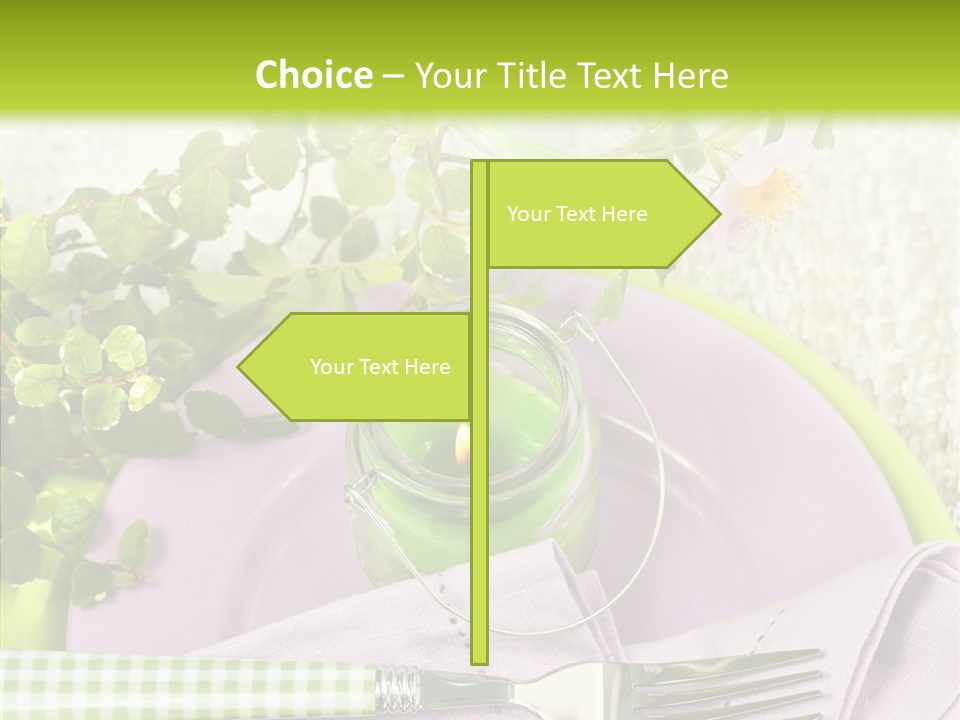 Spring Party Cutlery PowerPoint Template