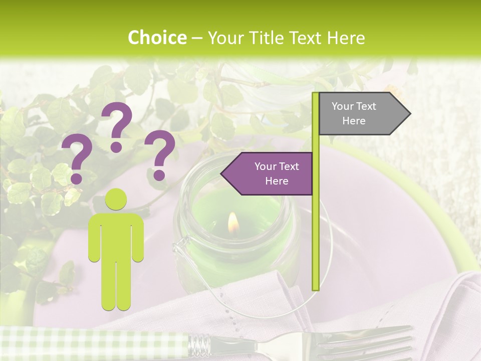 Spring Party Cutlery PowerPoint Template