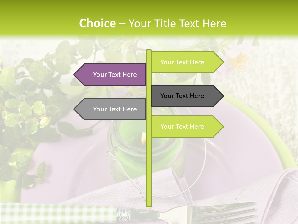 Spring Party Cutlery PowerPoint Template