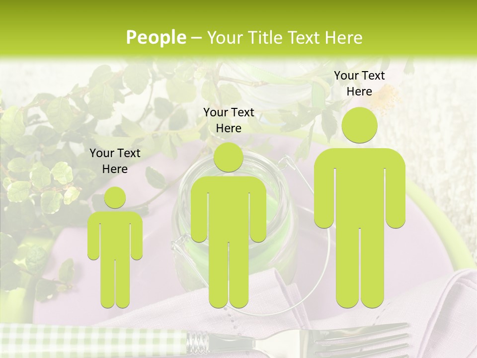 Spring Party Cutlery PowerPoint Template