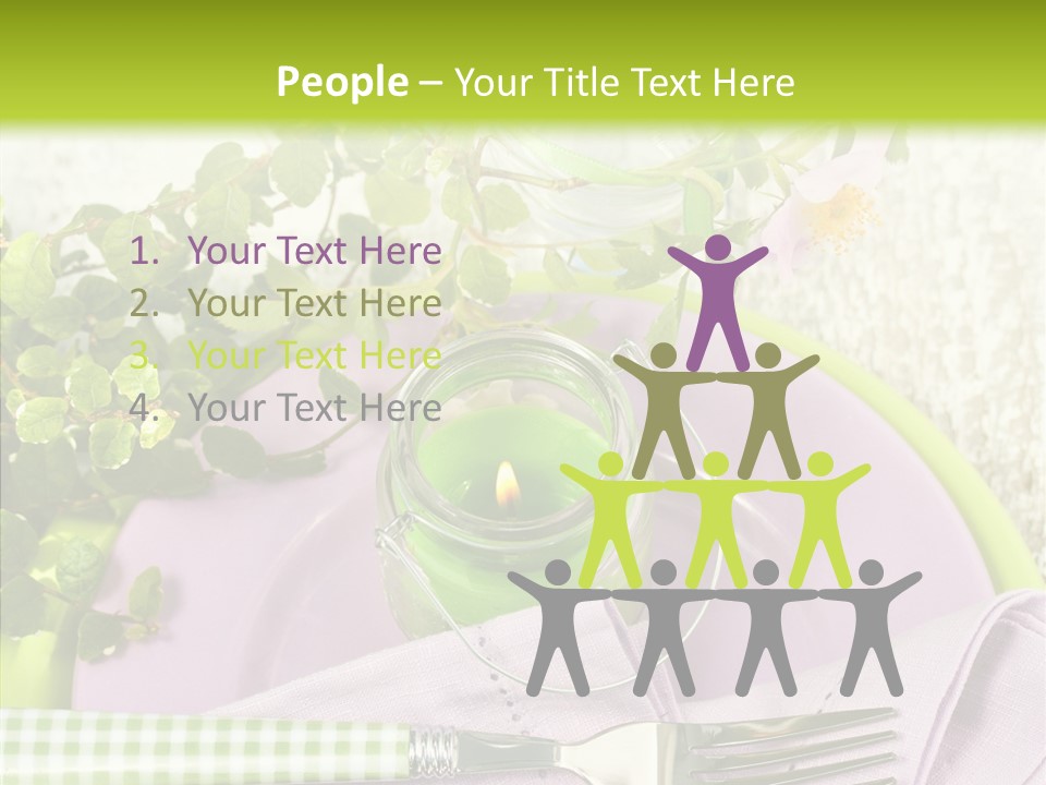 Spring Party Cutlery PowerPoint Template