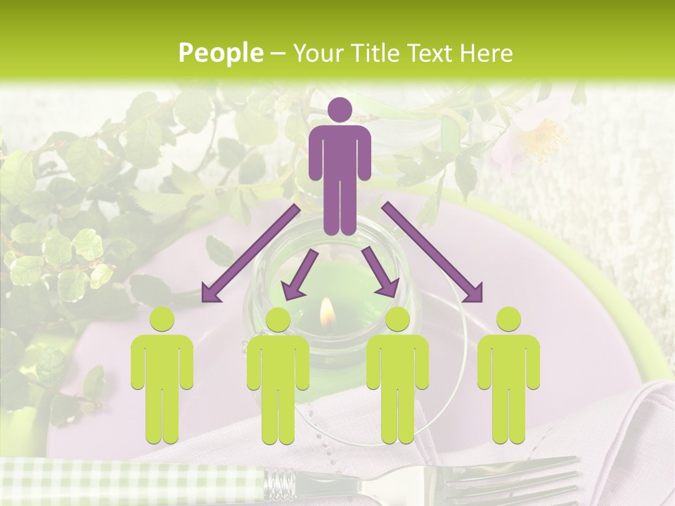 Spring Party Cutlery PowerPoint Template