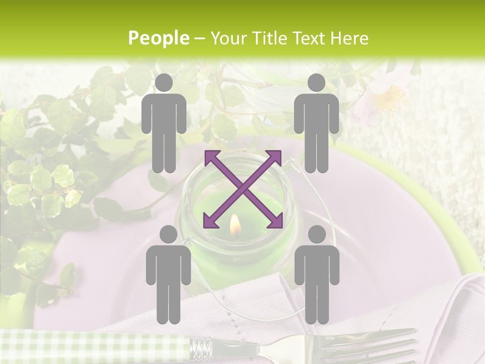 Spring Party Cutlery PowerPoint Template