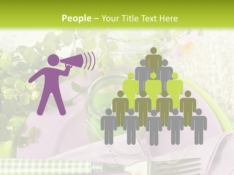 Spring Party Cutlery PowerPoint Template