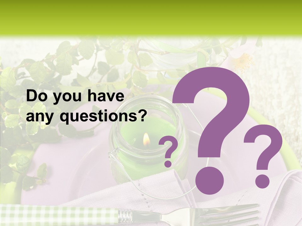 Spring Party Cutlery PowerPoint Template