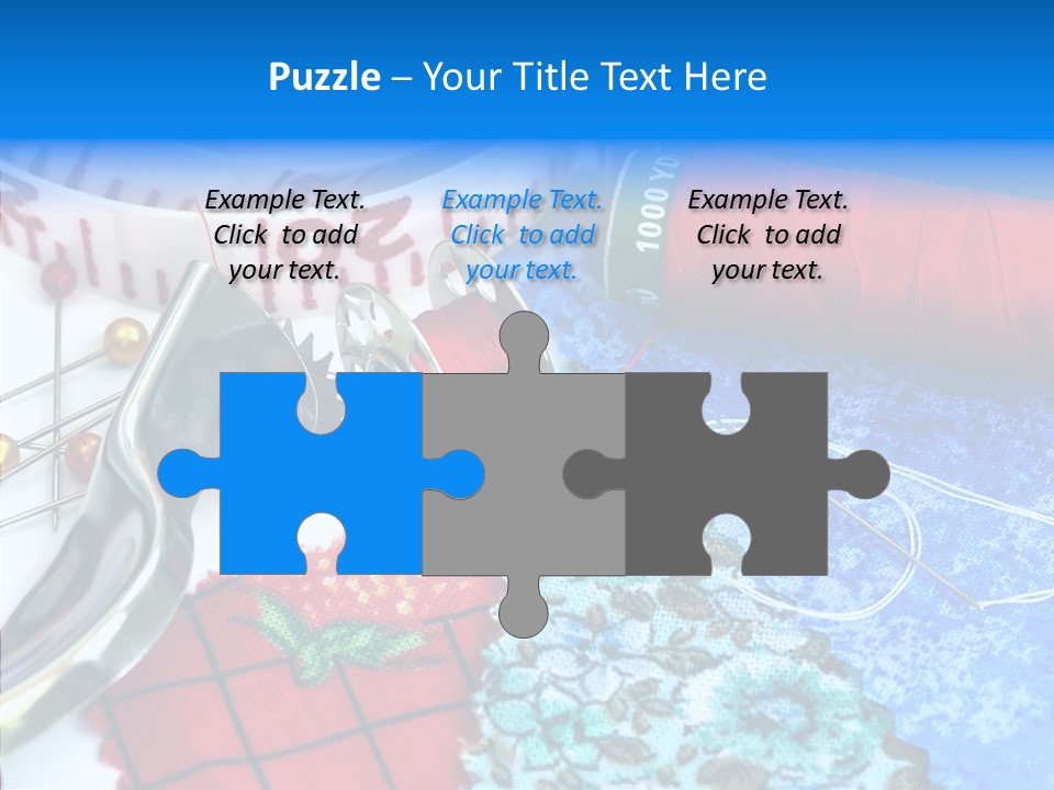 Thimble Closeup Dressmaker PowerPoint Template