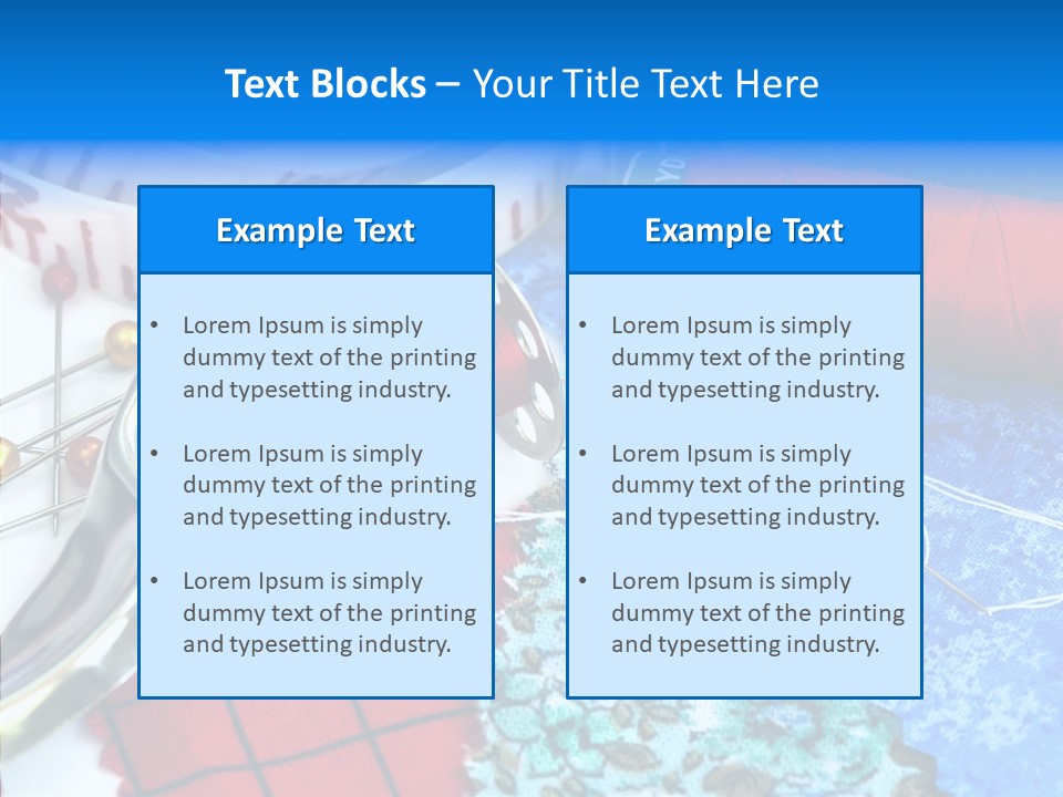 Thimble Closeup Dressmaker PowerPoint Template