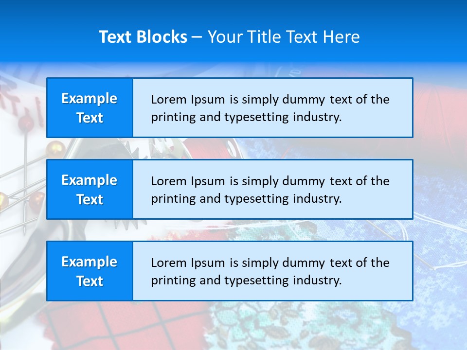 Thimble Closeup Dressmaker PowerPoint Template