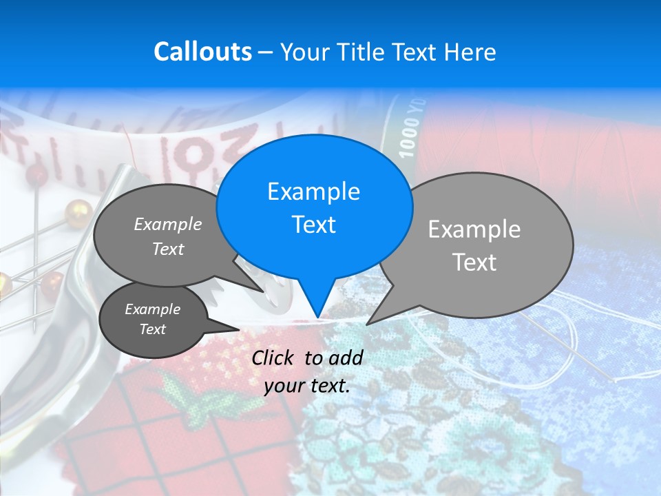 Thimble Closeup Dressmaker PowerPoint Template