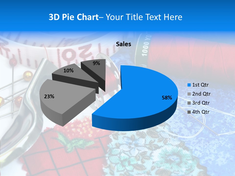 Thimble Closeup Dressmaker PowerPoint Template