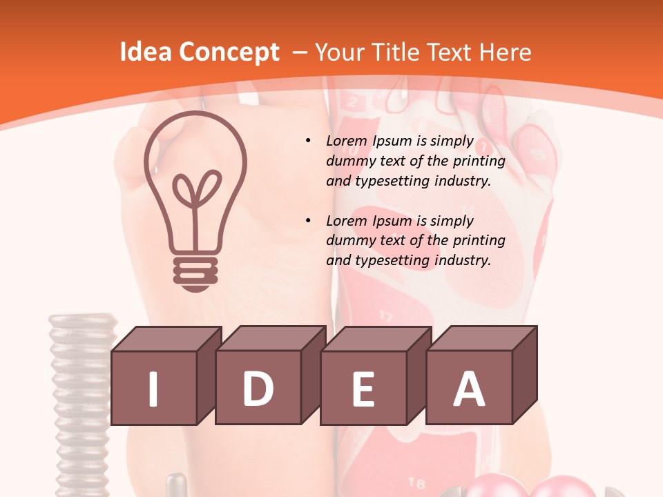 Health Natural Foot PowerPoint Template