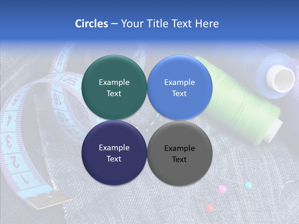 Heart Shaped Thread Buttons PowerPoint Template