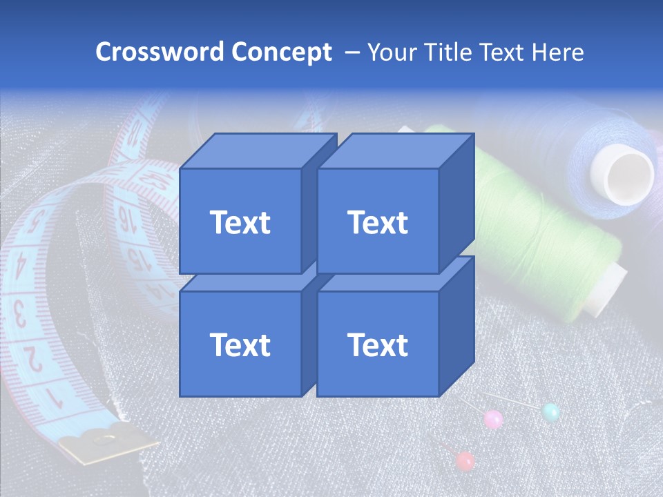Heart Shaped Thread Buttons PowerPoint Template