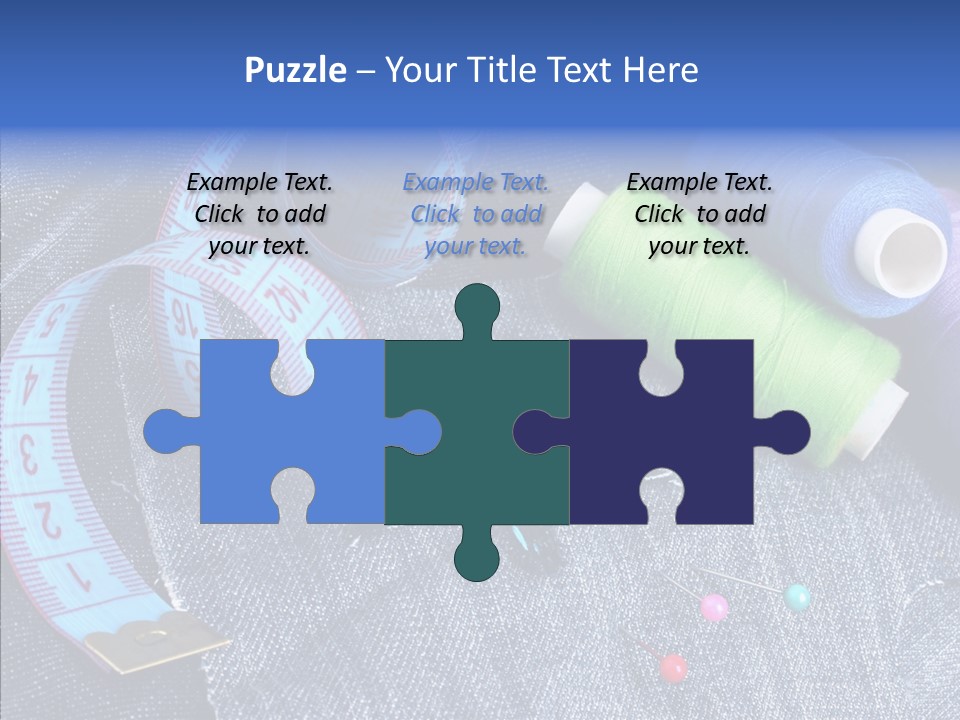 Heart Shaped Thread Buttons PowerPoint Template