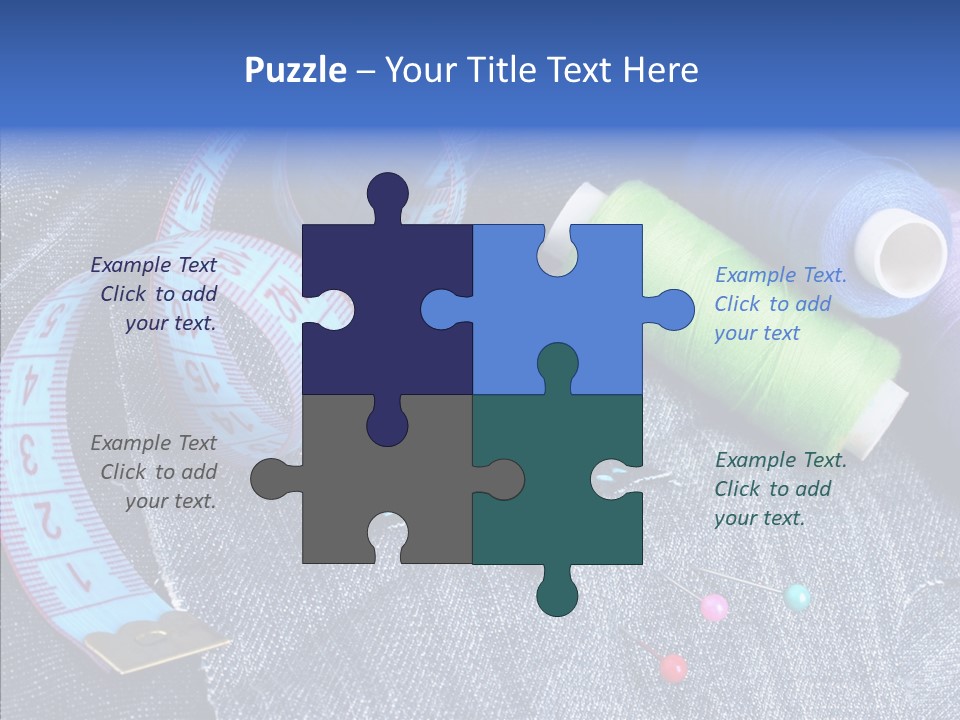 Heart Shaped Thread Buttons PowerPoint Template