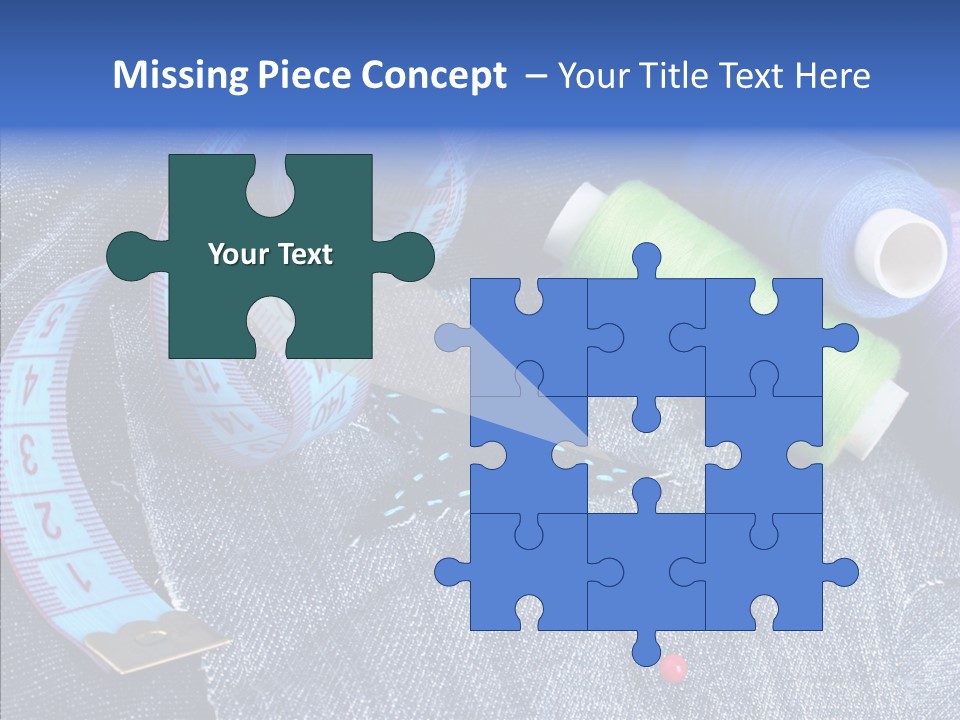 Heart Shaped Thread Buttons PowerPoint Template