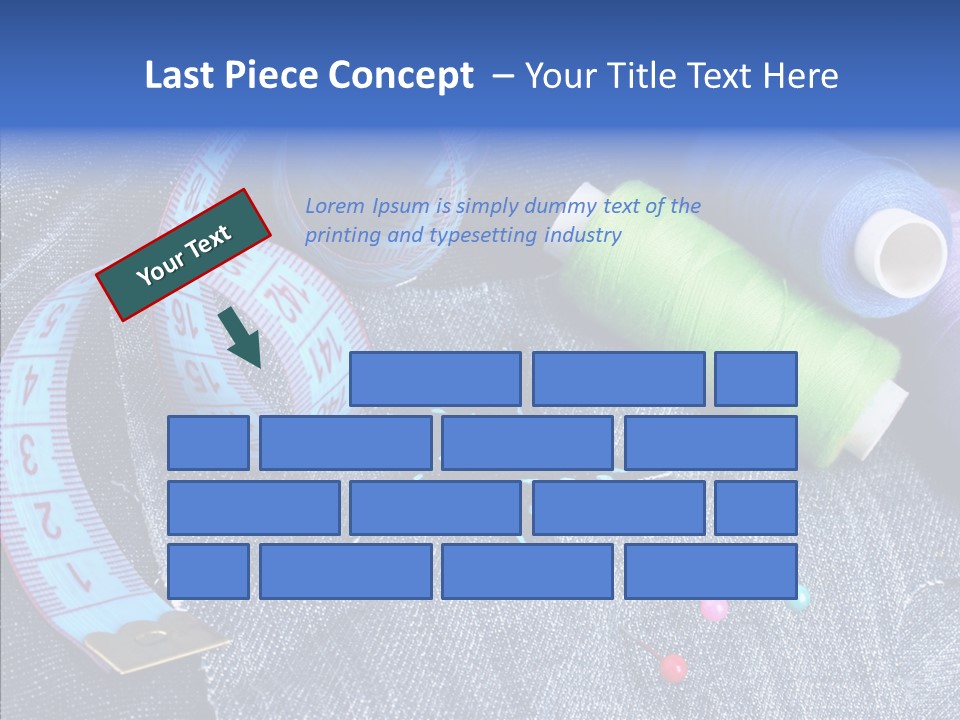 Heart Shaped Thread Buttons PowerPoint Template