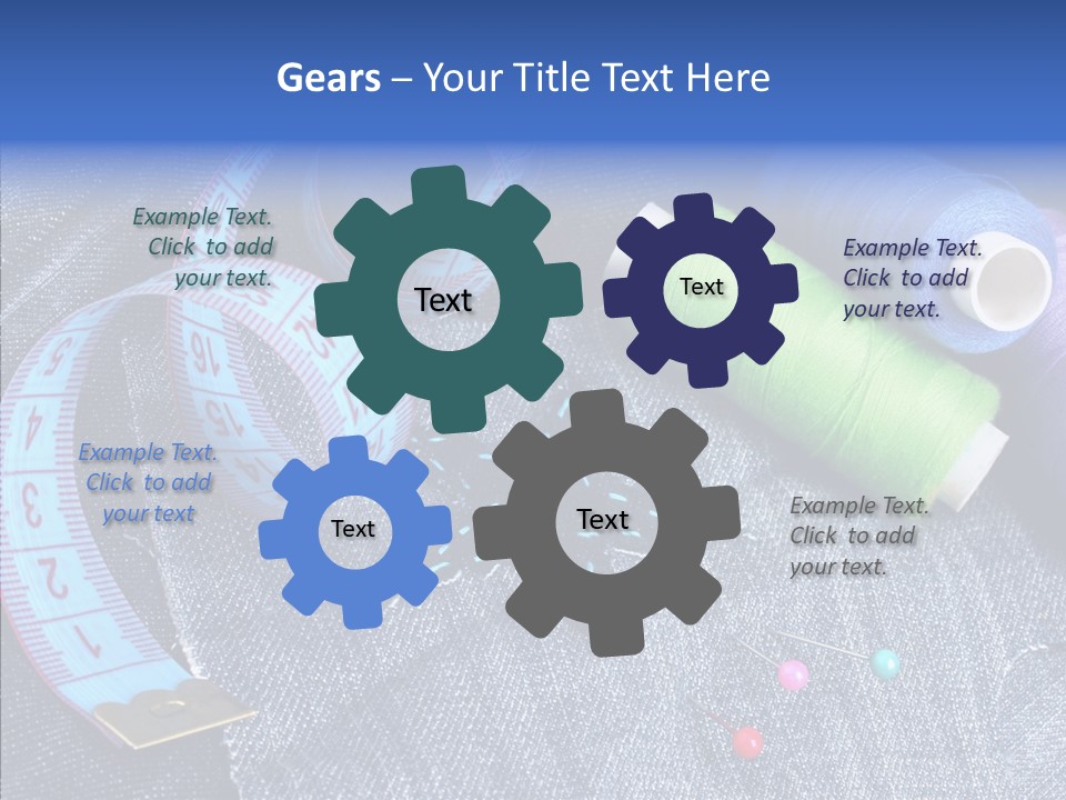 Heart Shaped Thread Buttons PowerPoint Template