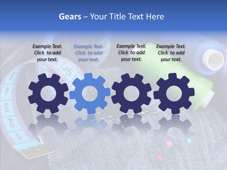 Heart Shaped Thread Buttons PowerPoint Template