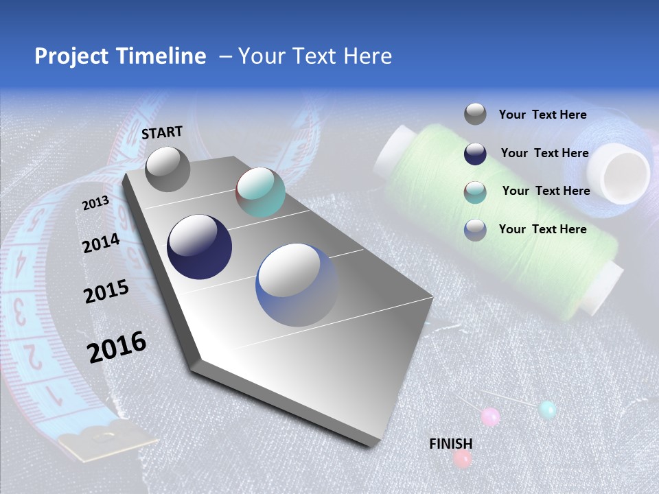 Heart Shaped Thread Buttons PowerPoint Template