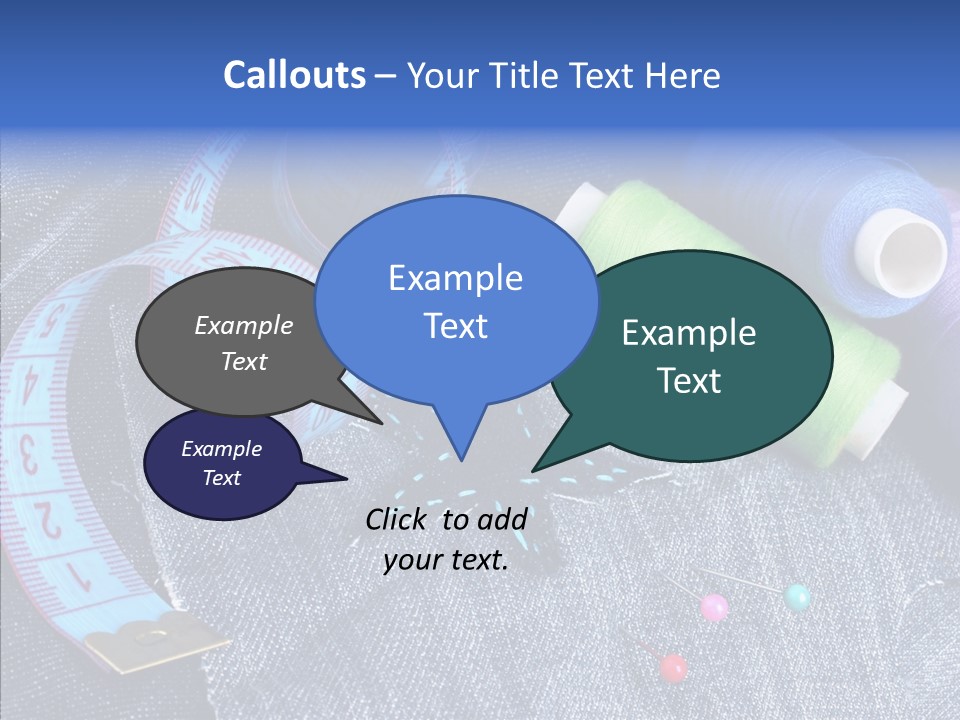Heart Shaped Thread Buttons PowerPoint Template