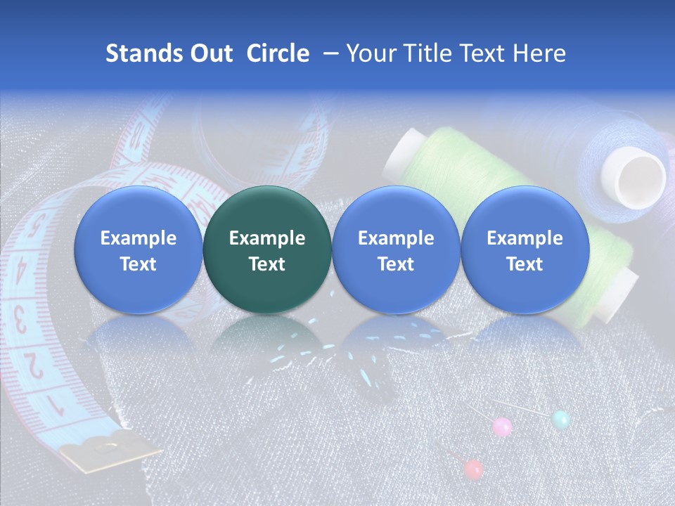 Heart Shaped Thread Buttons PowerPoint Template