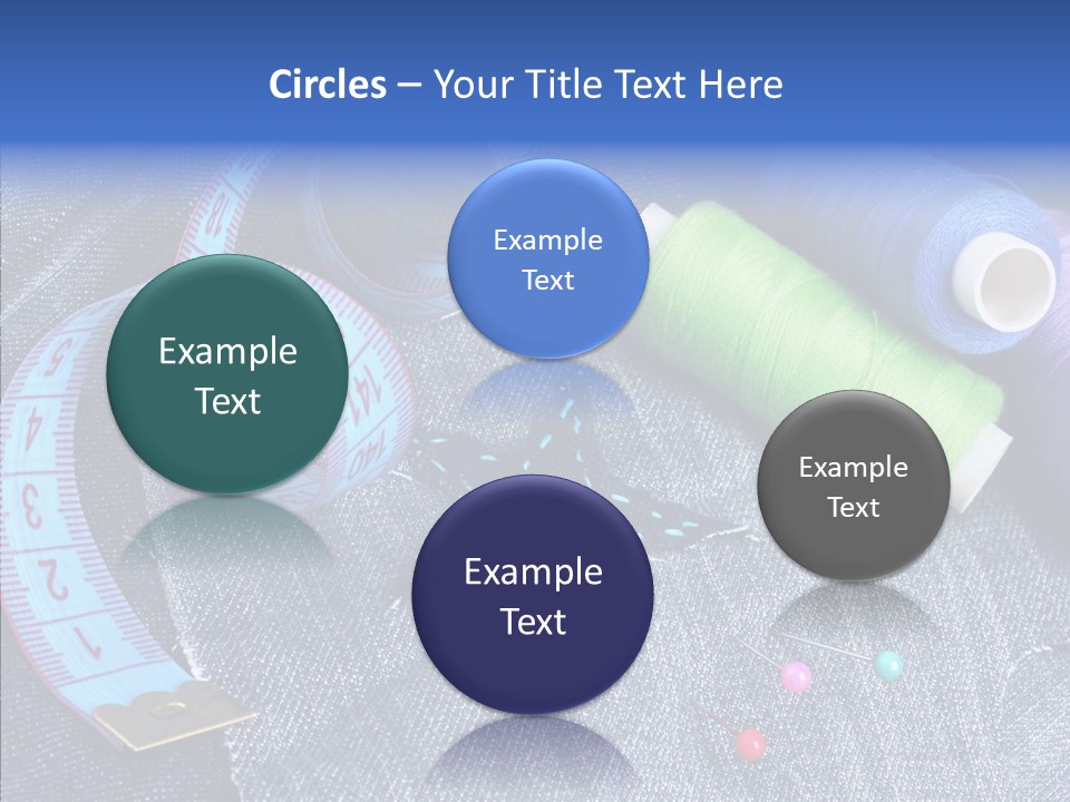 Heart Shaped Thread Buttons PowerPoint Template