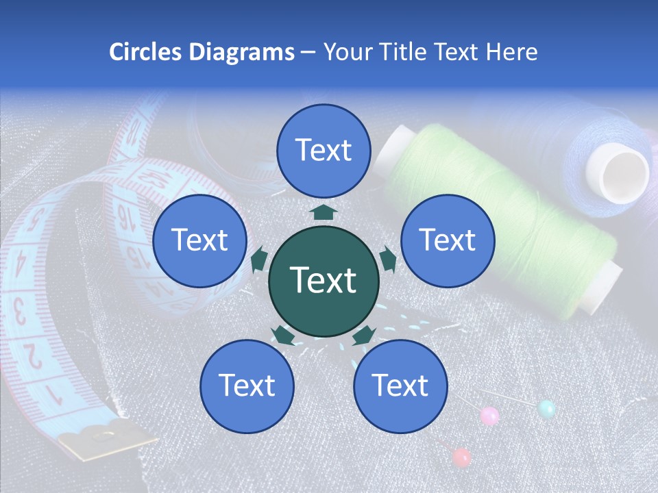 Heart Shaped Thread Buttons PowerPoint Template