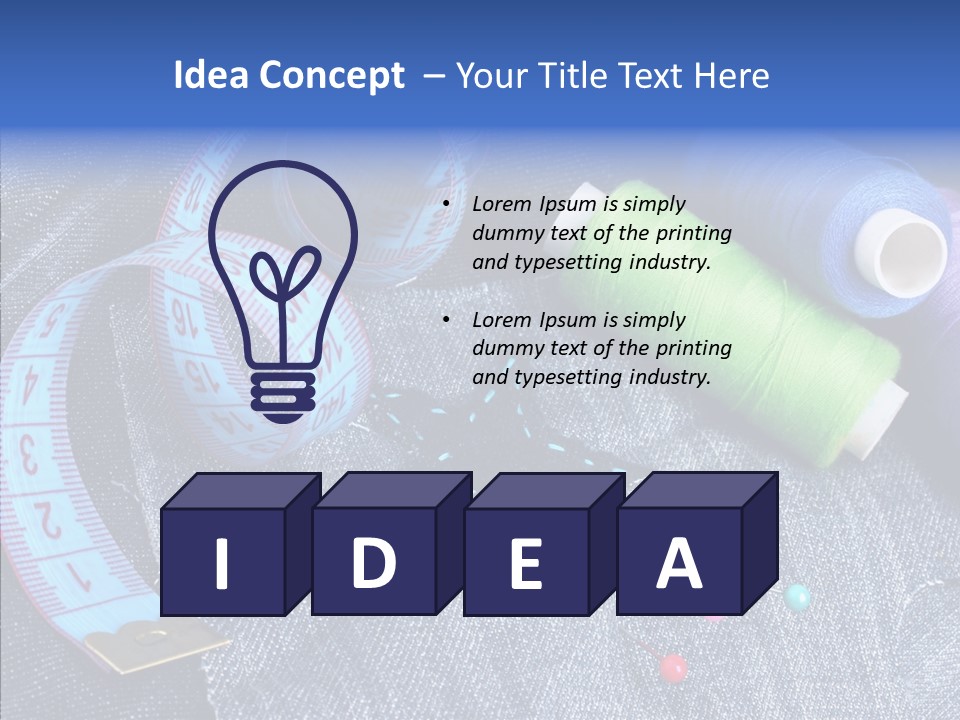 Heart Shaped Thread Buttons PowerPoint Template