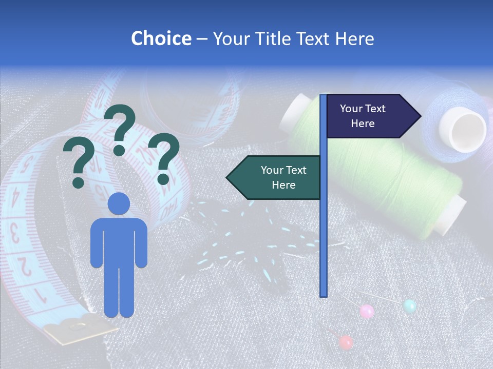 Heart Shaped Thread Buttons PowerPoint Template