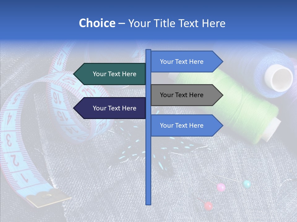 Heart Shaped Thread Buttons PowerPoint Template
