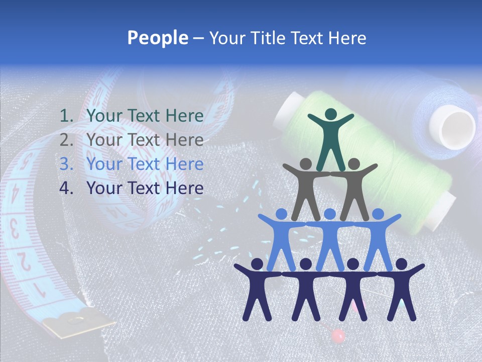 Heart Shaped Thread Buttons PowerPoint Template