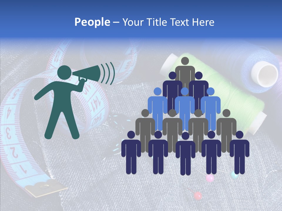 Heart Shaped Thread Buttons PowerPoint Template