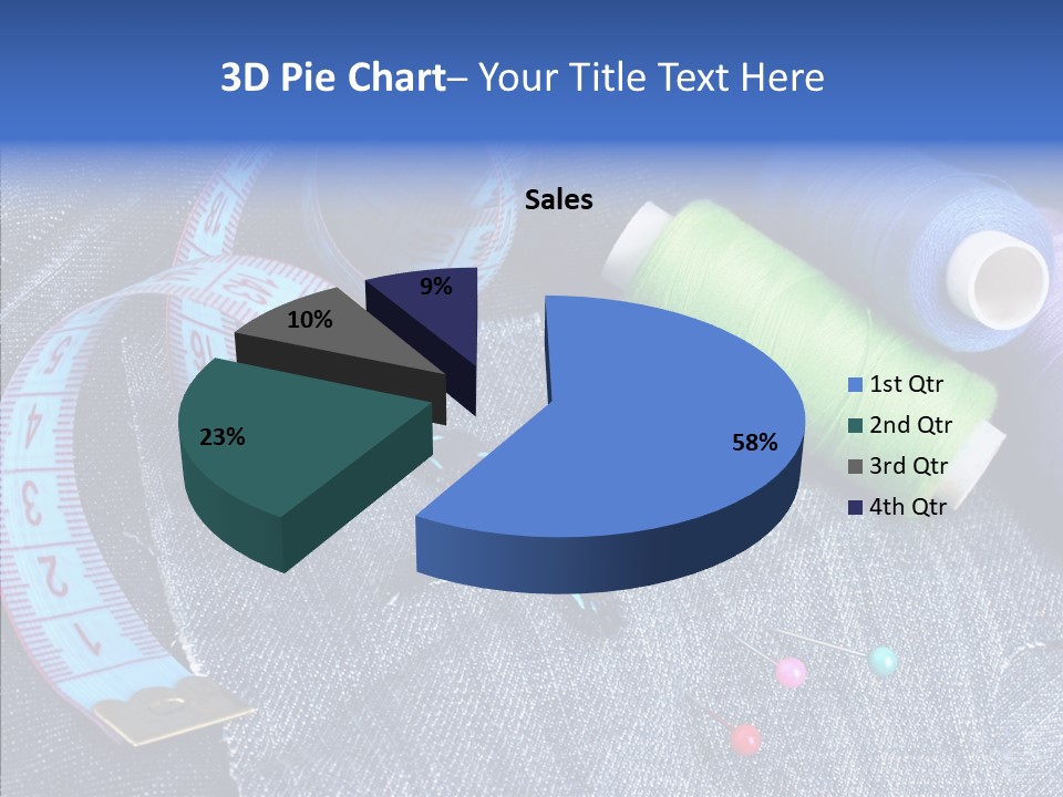 Heart Shaped Thread Buttons PowerPoint Template