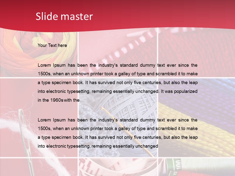 Needle Couture Tape PowerPoint Template