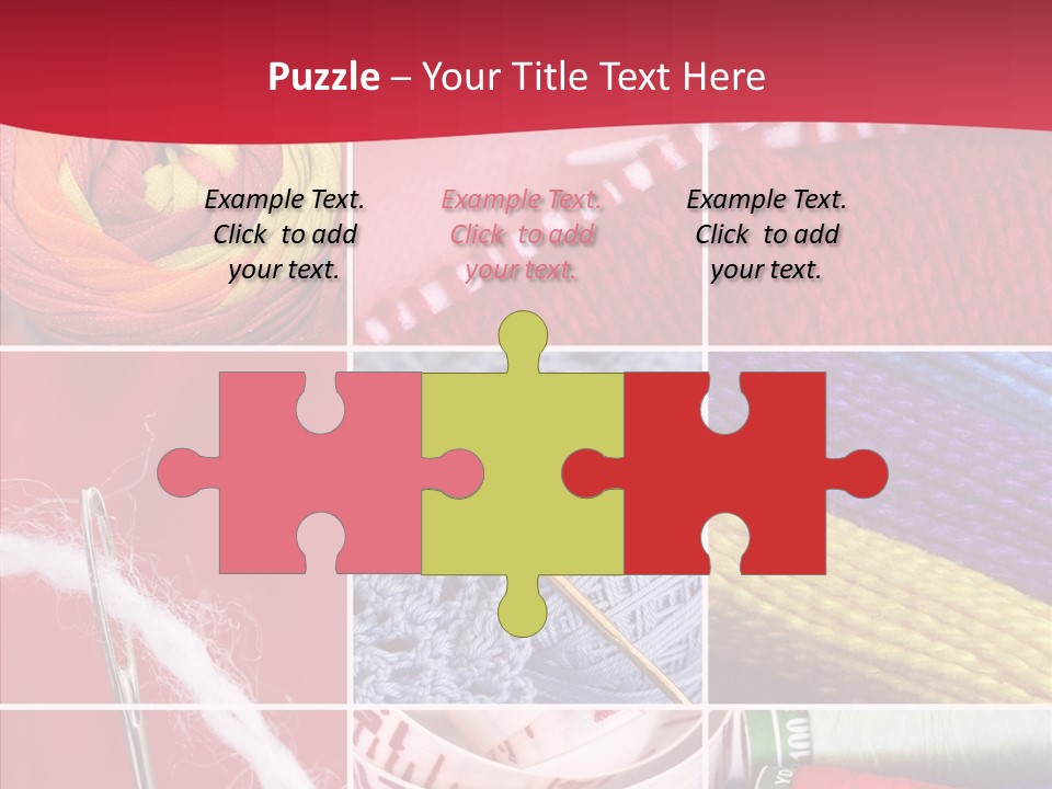 Needle Couture Tape PowerPoint Template