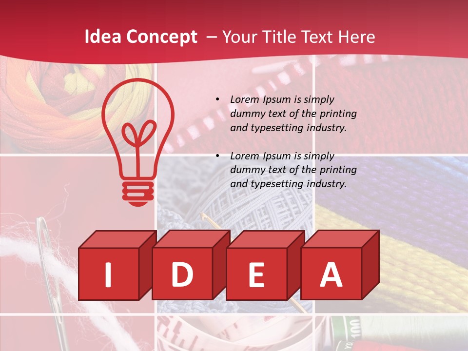 Needle Couture Tape PowerPoint Template