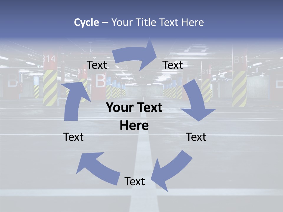 Dark Garage Parking Area PowerPoint Template