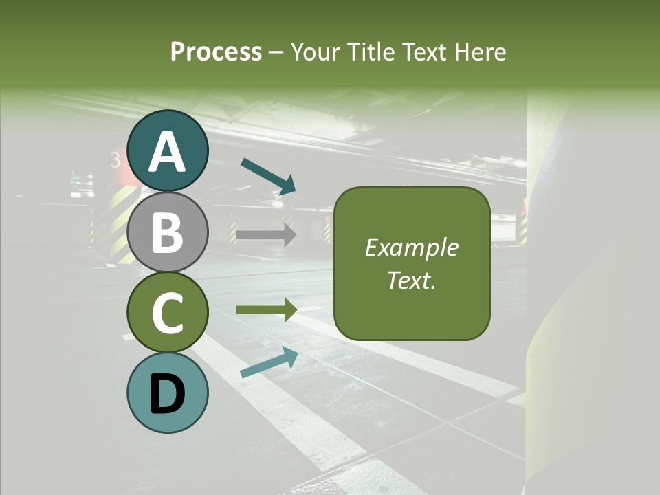 Road Markings Illuminated Underground PowerPoint Template
