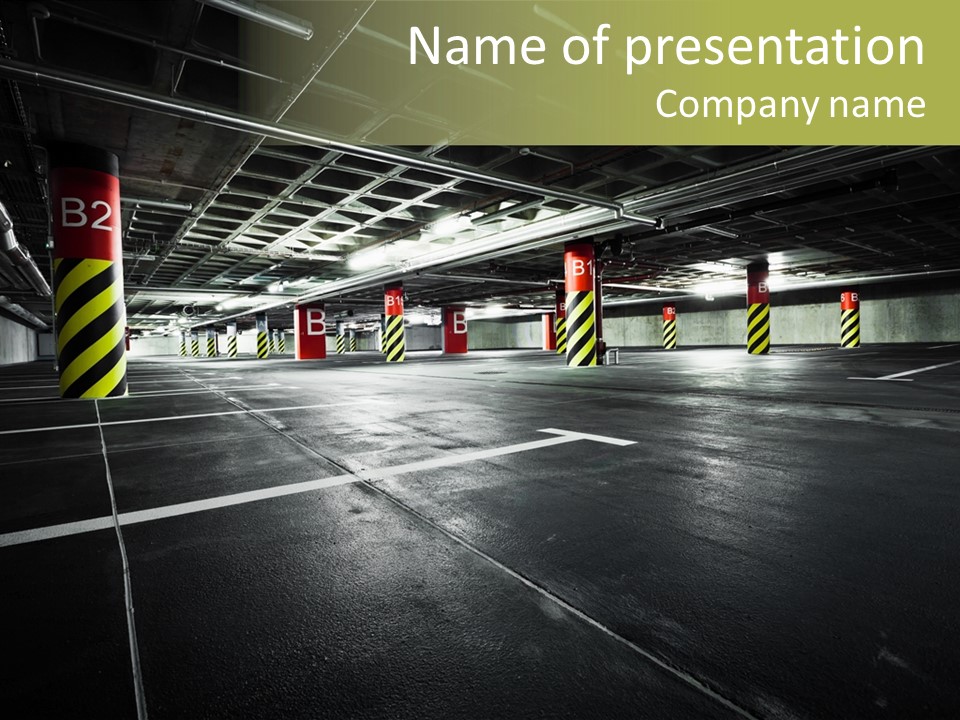 Inside Reflection Car PowerPoint Template