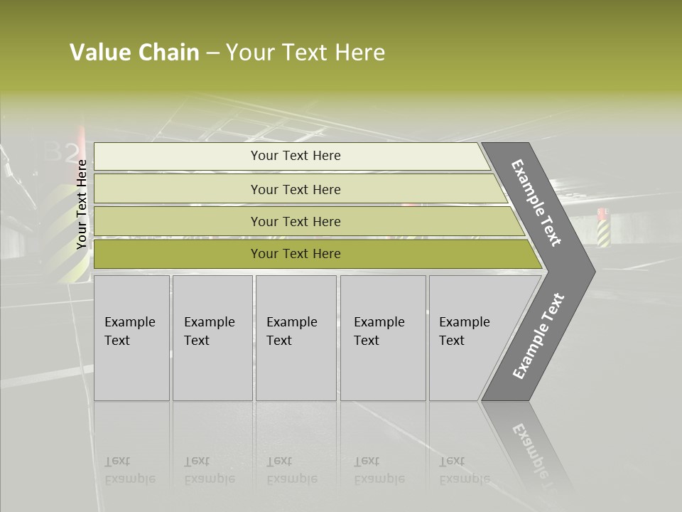 Inside Reflection Car PowerPoint Template