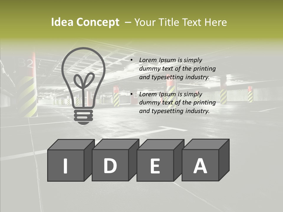 Inside Reflection Car PowerPoint Template