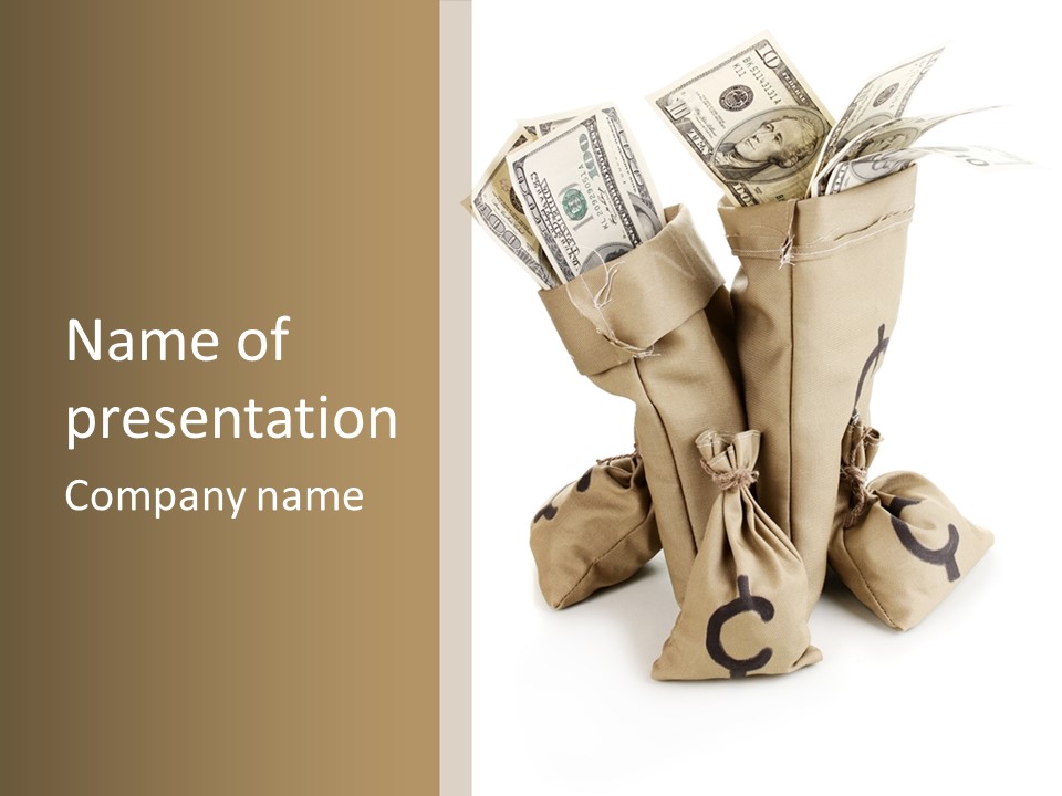 Payday Dollar Moneybag PowerPoint Template