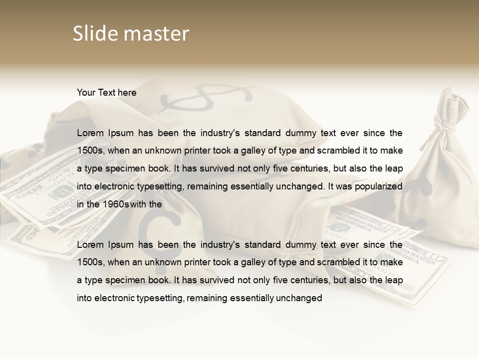 Isolated Rich Finance PowerPoint Template