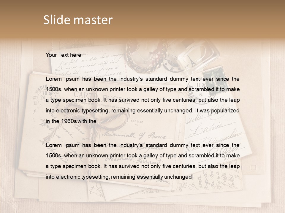 Album Correspondence Design PowerPoint Template