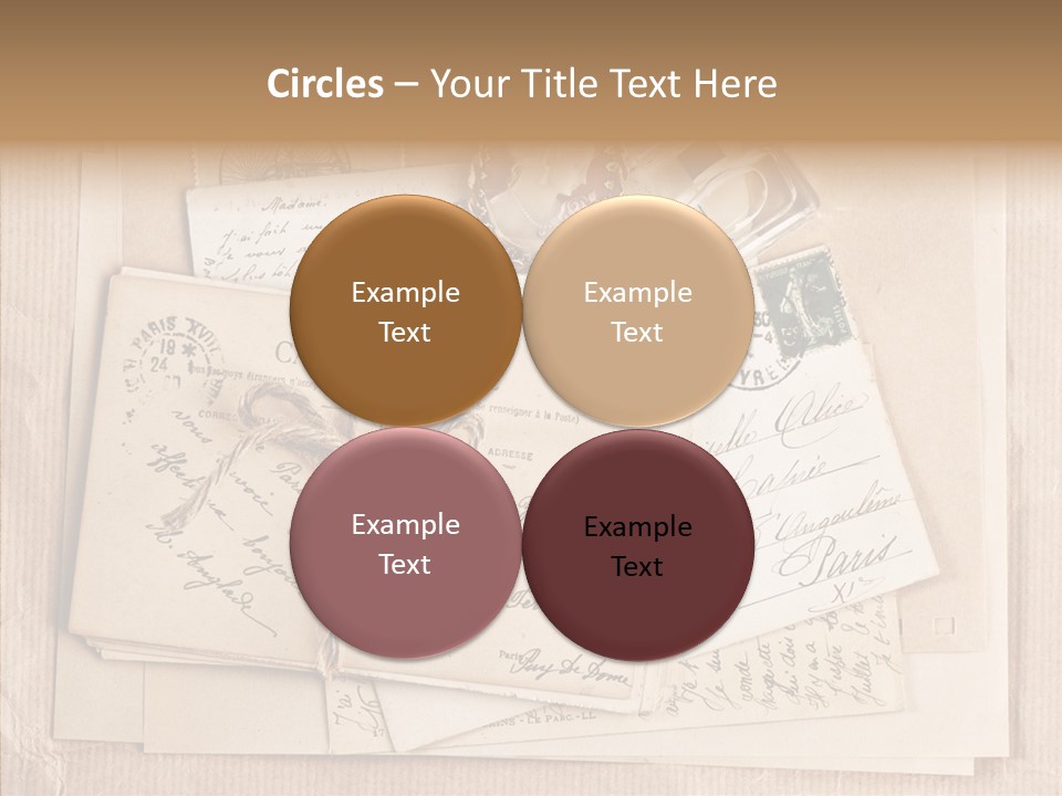 Album Correspondence Design PowerPoint Template