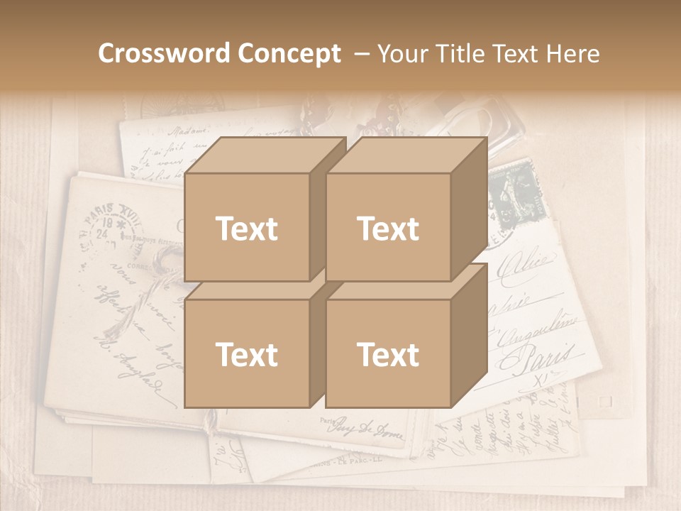 Album Correspondence Design PowerPoint Template