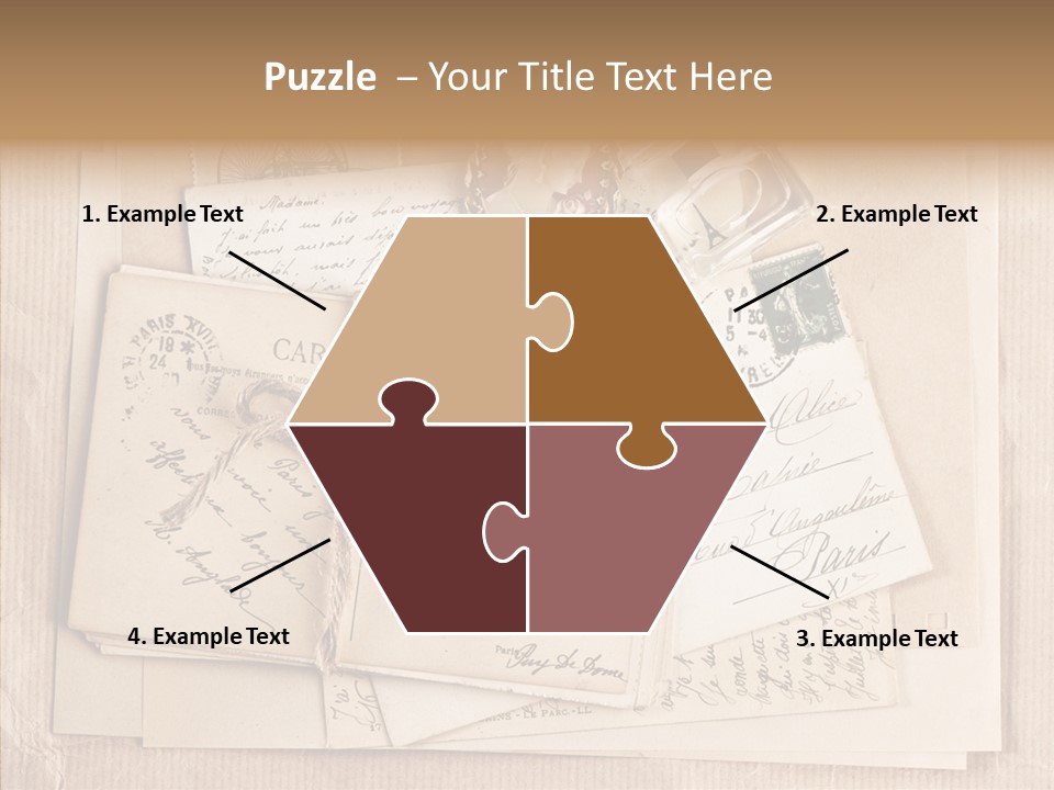 Album Correspondence Design PowerPoint Template