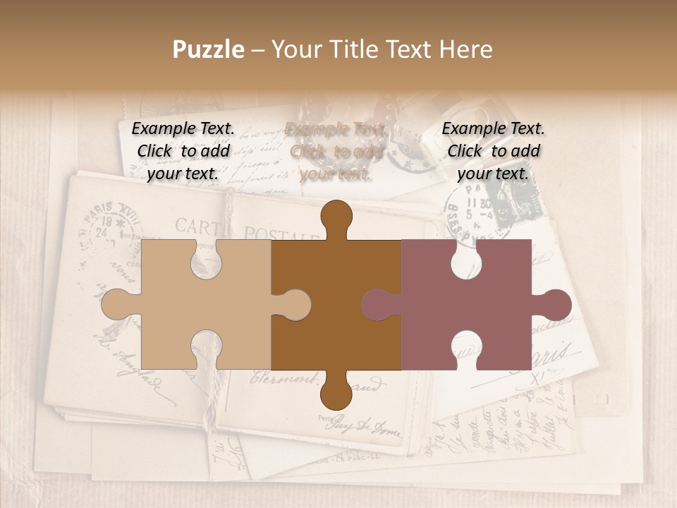 Album Correspondence Design PowerPoint Template